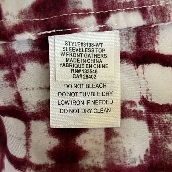 CROSBY Sleeveless Tie Dye Button Down Top Size Medium - Picture 10 of 11